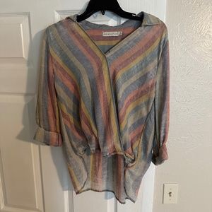 Paper Crane 3/4 Sleeve Blouse